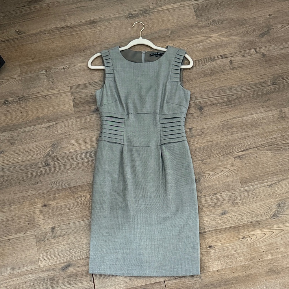 Antonio Melani Elegant Gray Sleeveless Dress